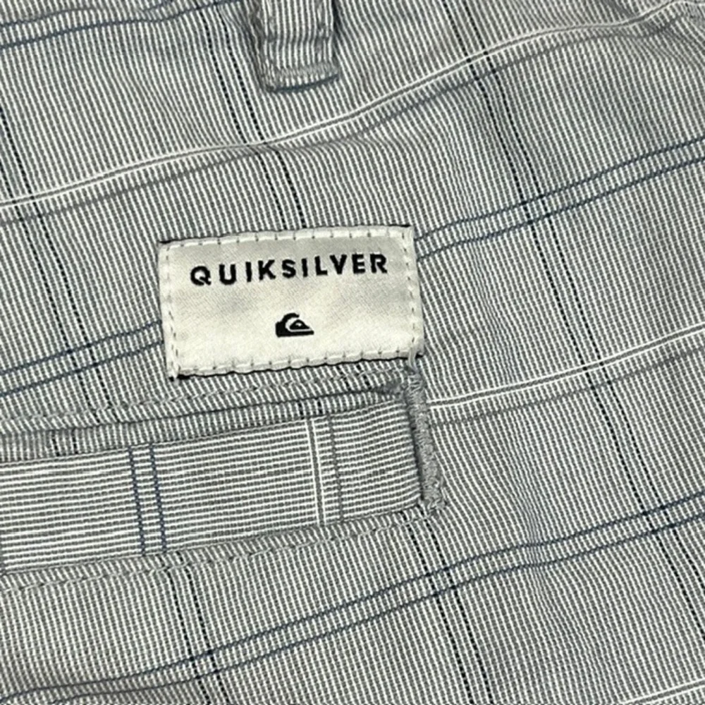 Quiksilver Mens Grey Plaid Regular Fit‎ Flat Front Casual Shorts Size 36
